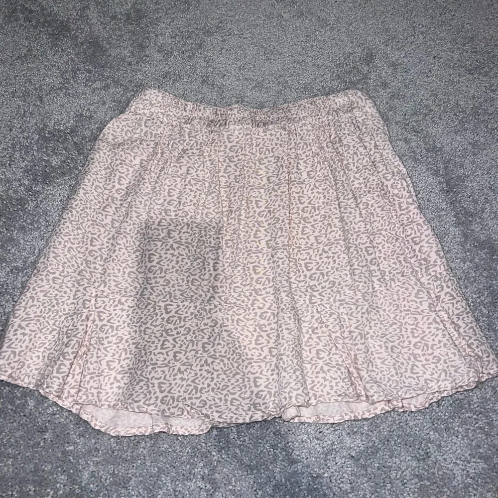 Light Pink Leopard Print Skirt
